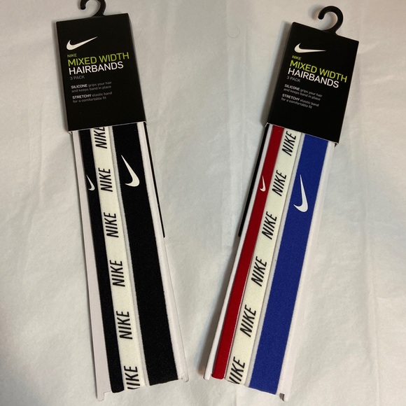 2pks of Nike Mixed Width Hairbands 3/pk - Picture 2 of 5